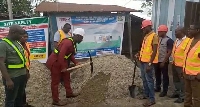 Richmond Koduah performing the ground breaking ceremony