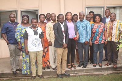 Editorial staff from Daily Graphic and Ghanaian Times in a group photo