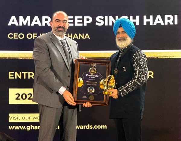IPMC's Executive Chairman, Amar Deep Singh Hari (Right) was named Entrepreneur of the Decade