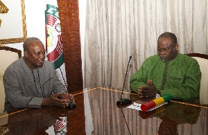Former President John Dramani Mahama and Former Minister, Ekwow Spio-Garbrah