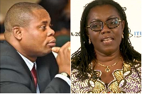 Franklin Cudjoe (L) slams government for failing to investigate Ursula Owusu-Ekuful (R)