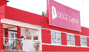 Beige Bank Building