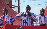 Sammi Awuku (m) with NPP youth