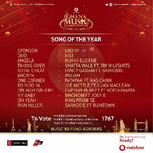 Nominees for Song of theYear