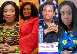 L-R: Shirley Ayorkor, Prof Opoku-Agyemang, COP Lydia Donkor and Dr Delese Darko