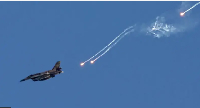 One Israeli fighter over one area near di Lebanon-Israel border