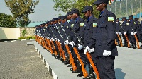 Rwandan police at a pass out parade. PHOTO | FILE | NMG