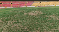 The state of the pitch at the Baba Yara Sports Stadium