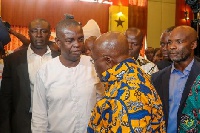 Pratt confers with Akufo-Addo during a press event at the presidency | File photo