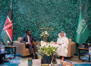 Saudi Arabia's Energy Minister and his Kenyan counterpart during an energy engagement in Riyadh Saudi Arabia's Energy Minister and his Kenyan counterpart during an energy engagement in Riyadh