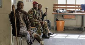 Wounded Tigrayan fighters wait for treatment in Mekelle, Ethiopia