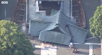 Screenshot of a video of the earthquake