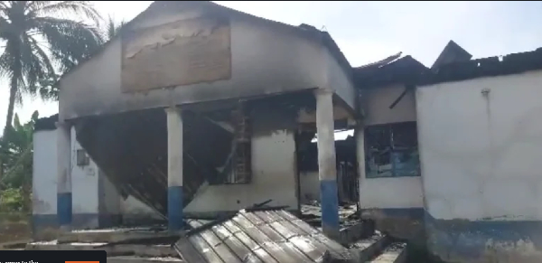 Wreckage of the police station