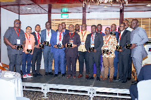 Some of the participants who received awards from the event