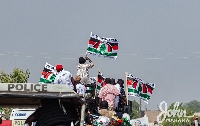 NDC supporters during a rally by flagbearer Joh Mahama