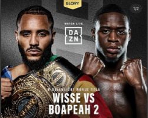 Michael Boapeah (L) is confident of defeating his opponent to clinch the title