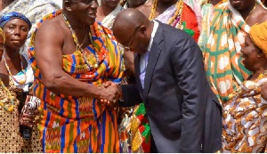 The Vice President paying a courtesy call on the Paramount Chief of Essikado Traditional Area