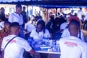 Some constituents undergoing screening during the launch of the foundation