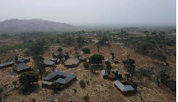 A  drone view of Kurmin Wali, where churches were attacked by gunmen and worshippers were kidnapped