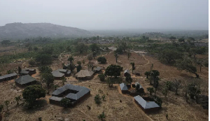 A  drone view of Kurmin Wali, where churches were attacked by gunmen and worshippers were kidnapped