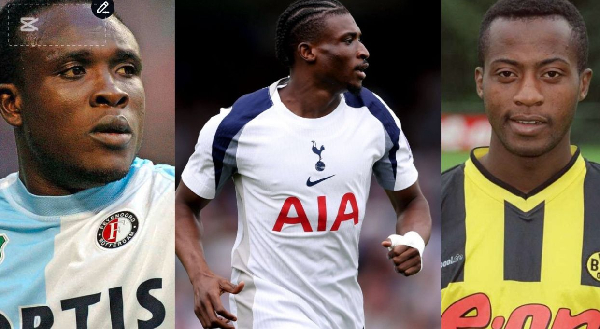 (L-R) Christian Gyan, Kudus Mohammed and Ibrahim Tanko