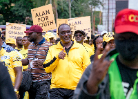 Alan Kyerematen during the Afrafranto Mega Victory Walk in Kumasi