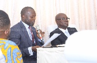 Dominic Ayine and Delali Brempong in their appearance before the commission