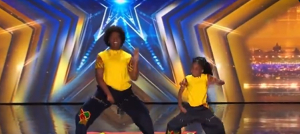 Afronitaaa and Abigail dancing at the Britain's Got Talent auditions