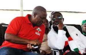 Former president John Dramani Mahama and his boss, late JEA Mills