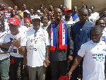 Eric Appeadu Yeboah with some NPP supporters in a group picture