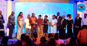 The NSMQ team took the award and certificates