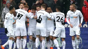Swansea are now above West Ham on goal difference - but both sides remain three points from 18th