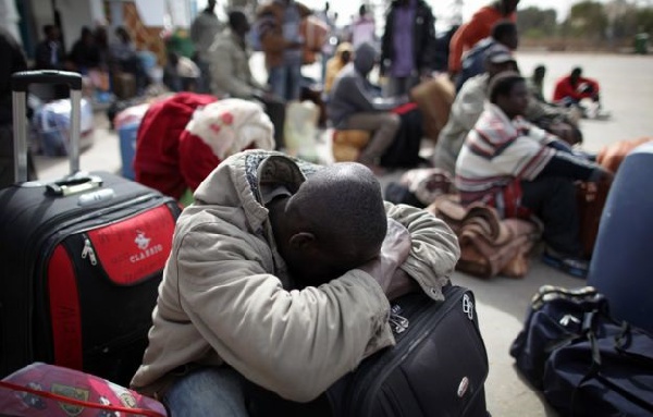 File Photo: The 20 Ghanaians were airlifted with hundreds of Nigerians