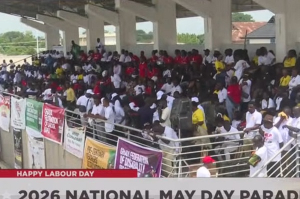 Audiences at the Koforidua Jackson Park on May Day
