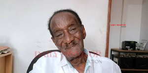 Veteran journalist John Jones Sserwanga during an interview at the Monitor Bureau office in Masaka