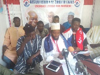 Executives of the Western Regional branch of Zongo for Change at a press briefing.