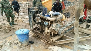 File photo of a galamsey site
