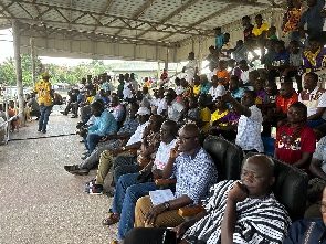 The visit to Akoon Park is part of Dramani's monitoring of Ghanaian players in the local leagues