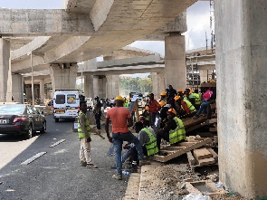 A photo of the striking workers