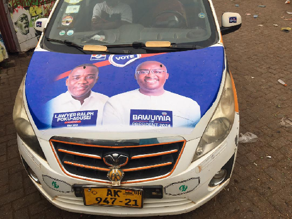 Taxi drivers in Bekwai are openly endorsing Poku-Adusei and Dr. Mahamudu Bawumia