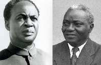 Ghana's first president Kwame Nkrumah and JB Danquah, a former lawyer and leader of the UPP