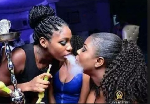 File photo: Ladies smoking shisha