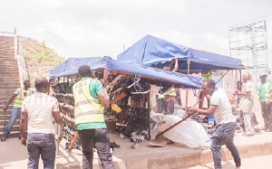 The exercise forms part of the assembly's initiative to rid Accra of illegal structures