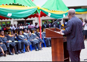 President Mahama addressing grandaunts at the ceremony (Credit: flickr.com)