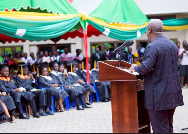 President Mahama addressing grandaunts at the ceremony (Credit: flickr.com)
