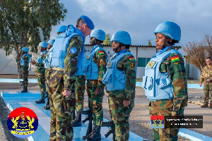 Some military officers at UN peace keeping missions