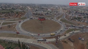 A picture of the Tema roundabout interchange project