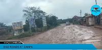 Poor state of the Ayi-Mensah-Danfa road