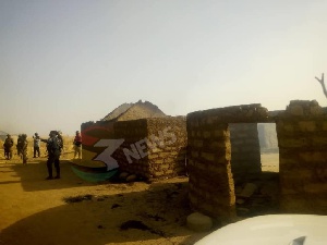 Some of the houses torched in one of the renewed clashes