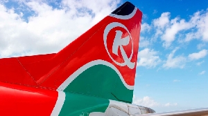 Kenya Airways Embraer 190 airplane. Kenya Airways signed a code-sharing agreement with Air Europa